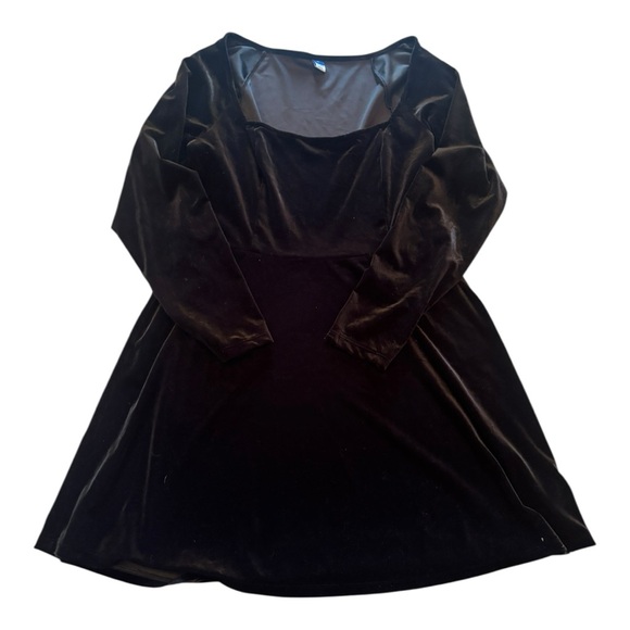 Old Navy Black Velour Dress Size Extra Large (XL) - Picture 4 of 6
